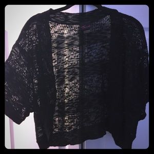 Crochet black shrug